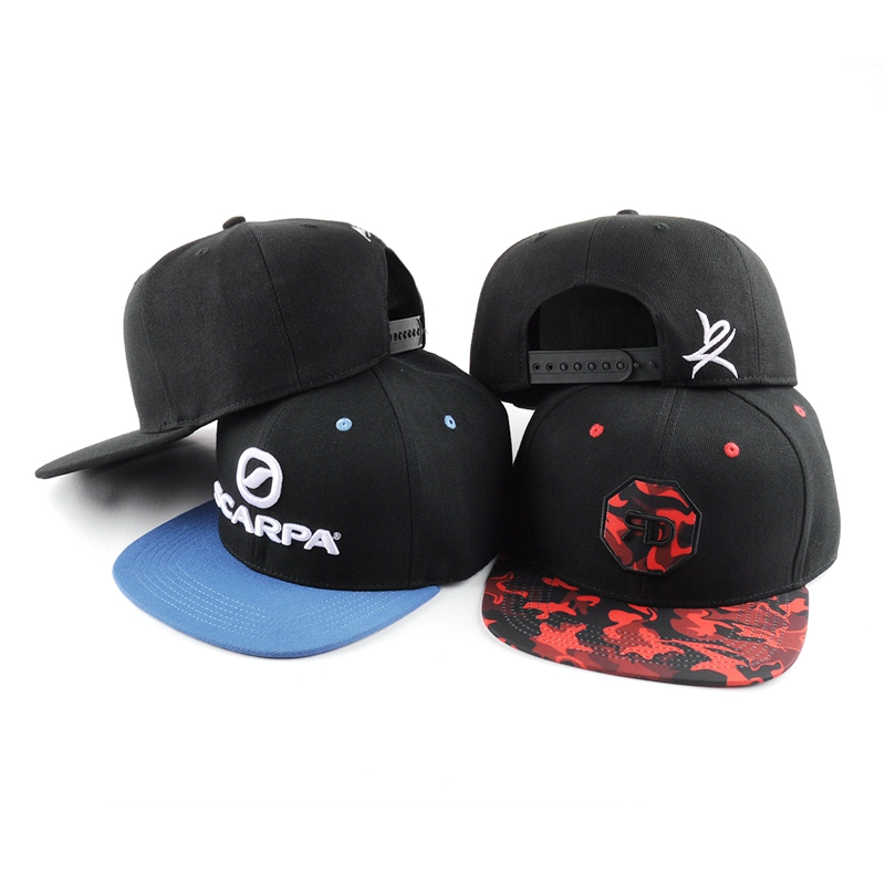 cappelli di ricamo neri cappelli di snapback personalizzati