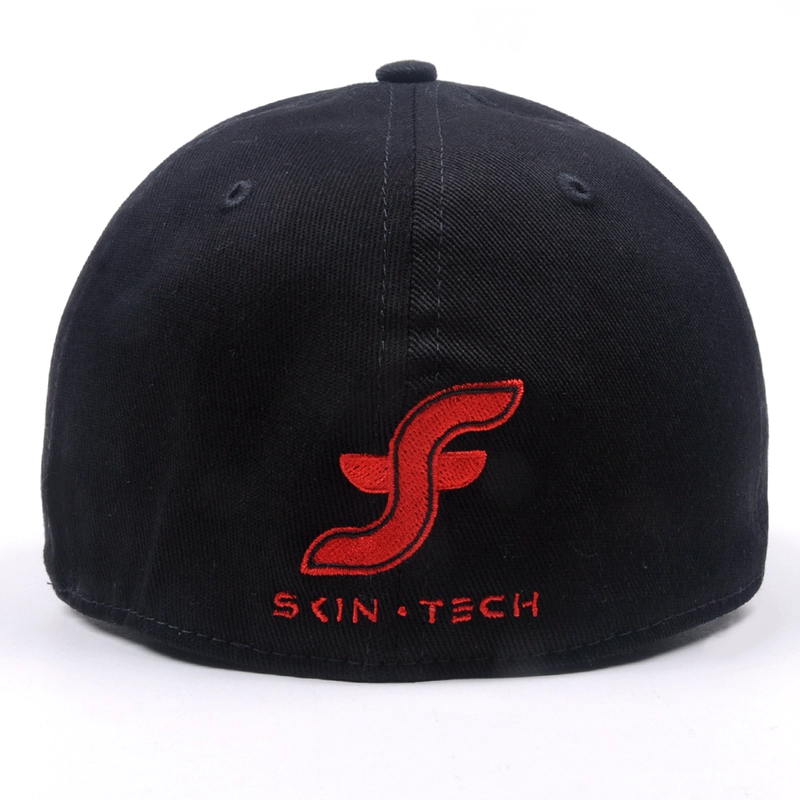 preto esportes flexfit flat bordado bonés de beisebol personalizado