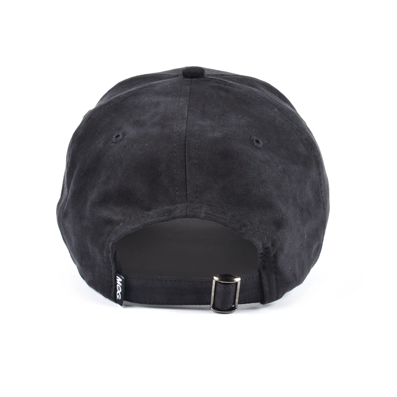 logo personalizzato personalizzato per cappelli da baseball in pelle scamosciata nera