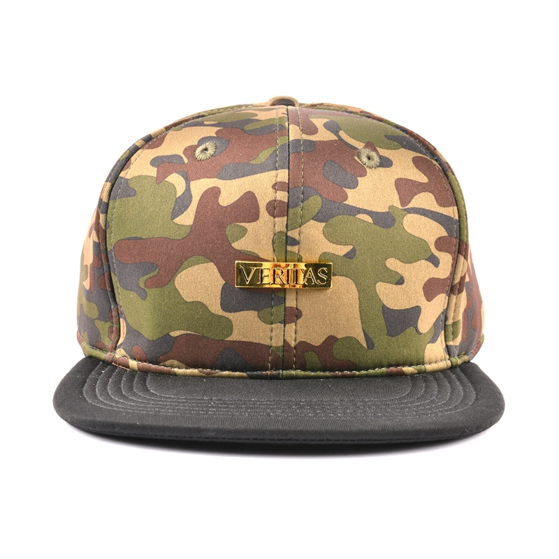كامو 6 لوحات معدنية لوحة snapback القبعات المخصصة