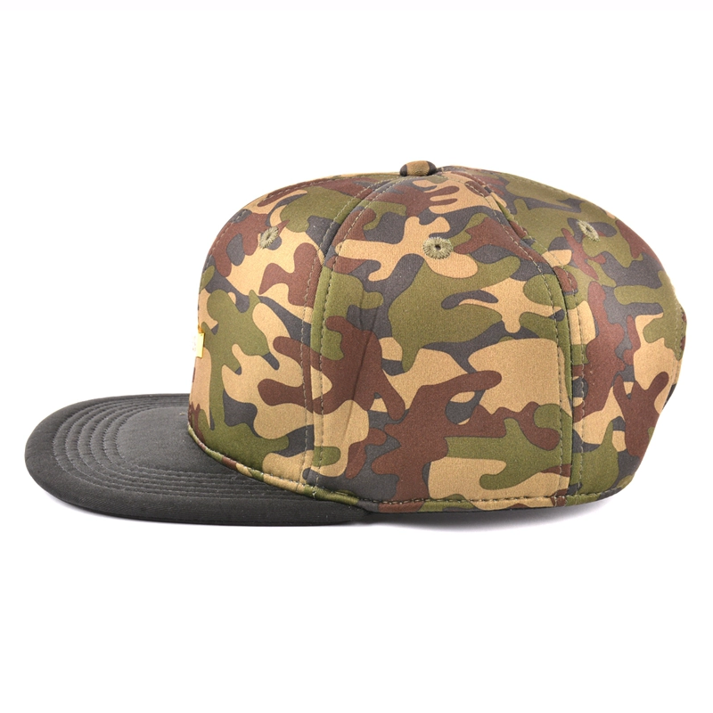 كامو 6 لوحات معدنية لوحة snapback القبعات المخصصة