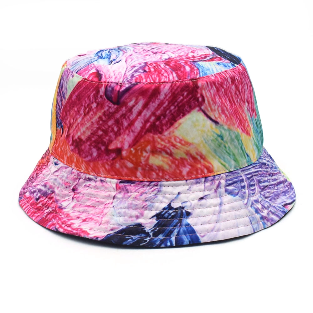 coloridos sombreros de cubo de impresión gorras de verano personalizadas