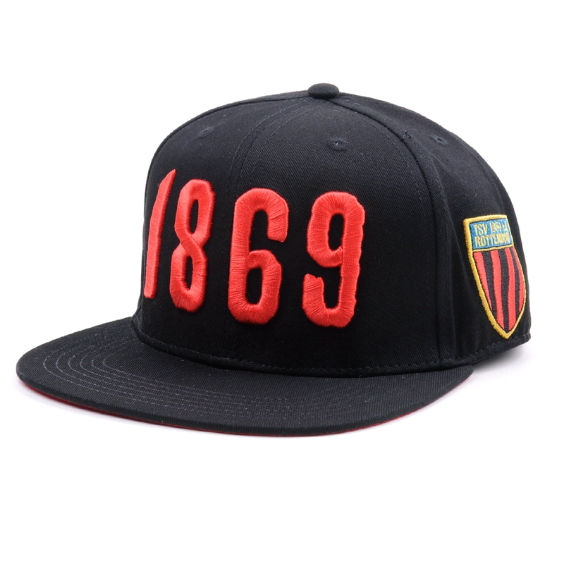 logo ricamato in cotone con 6 cappucci personalizzati blu