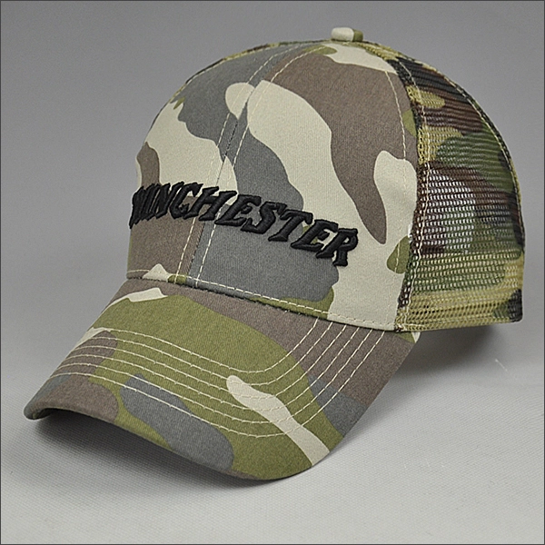 custom 3d embroidery mesh trucker cap