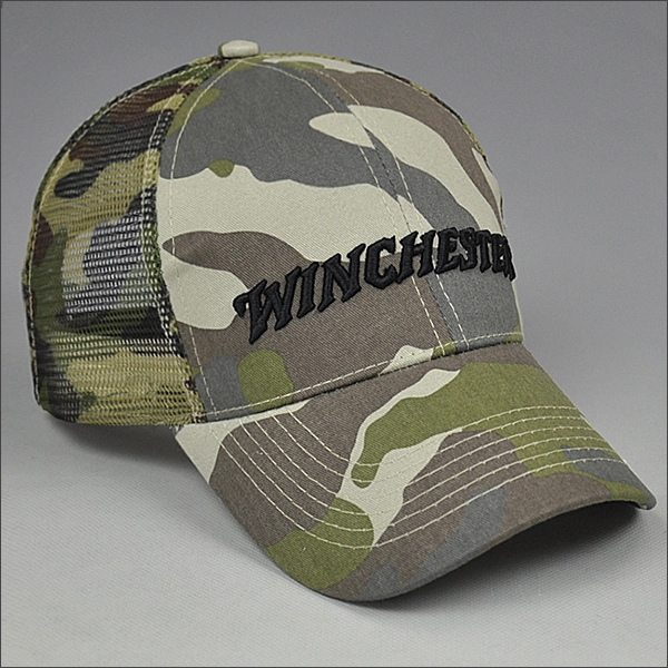 custom 3d embroidery mesh trucker cap
