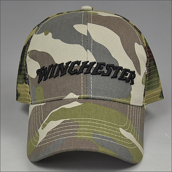 custom 3d embroidery mesh trucker cap