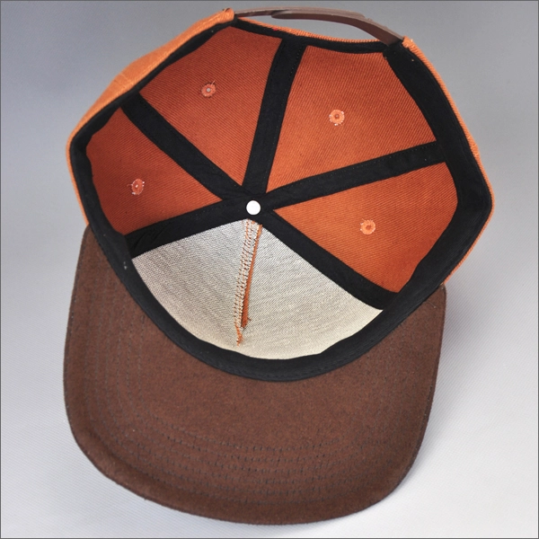 custom 5 panel flat suede brim caps