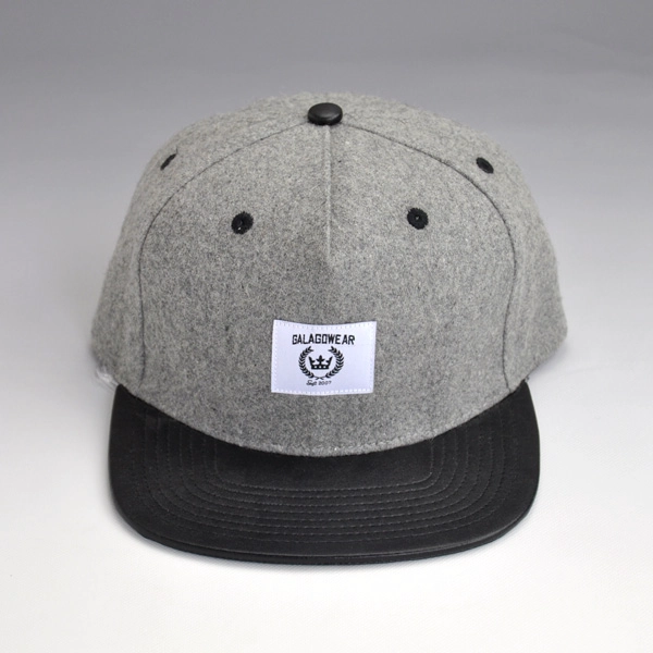 custom 5 panel leather strapback hat