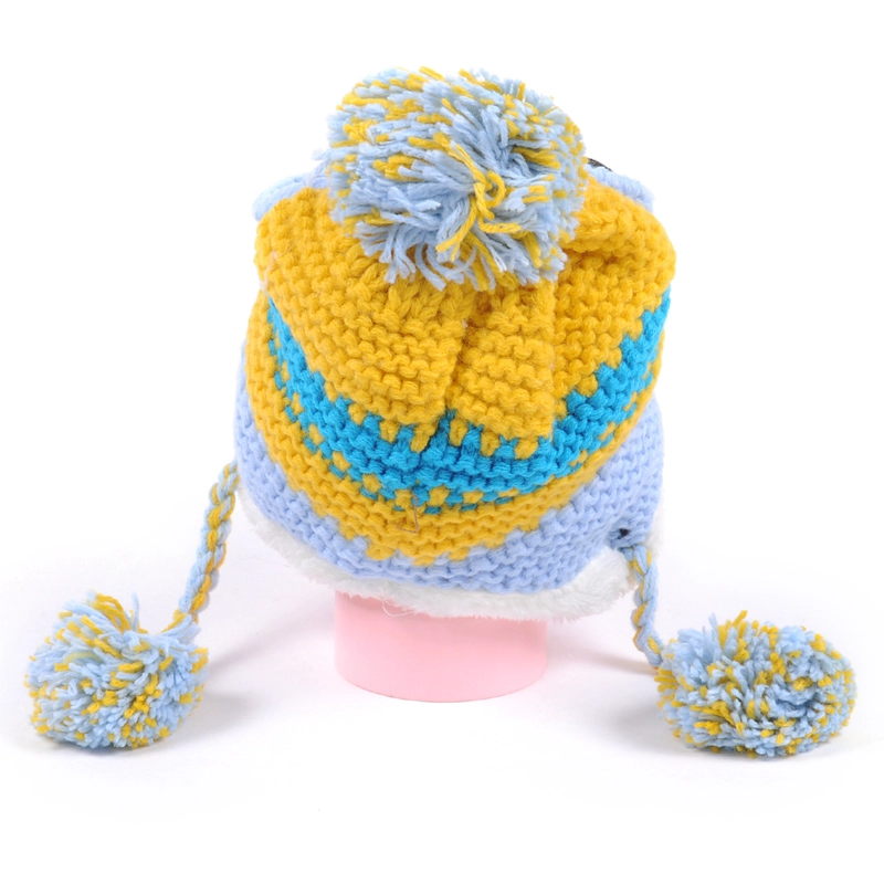 kundenspezifische Babywintermützen mit Ball auf die Oberseite, Babymützehutentwurf
