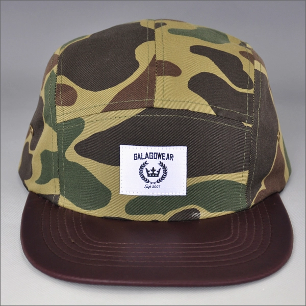 camo stampa personalizzati cappelli 5 pannelli in pelle