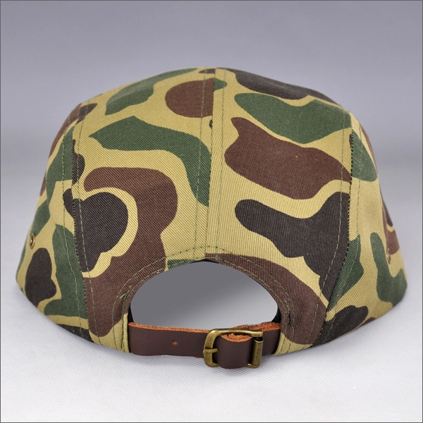 camo stampa personalizzati cappelli 5 pannelli in pelle