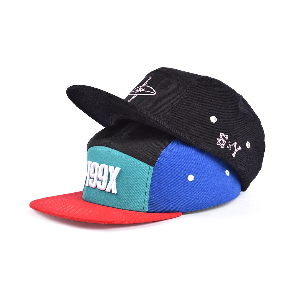gorras personalizadas bordado liso 5 paneles gorras logotipo de diseño