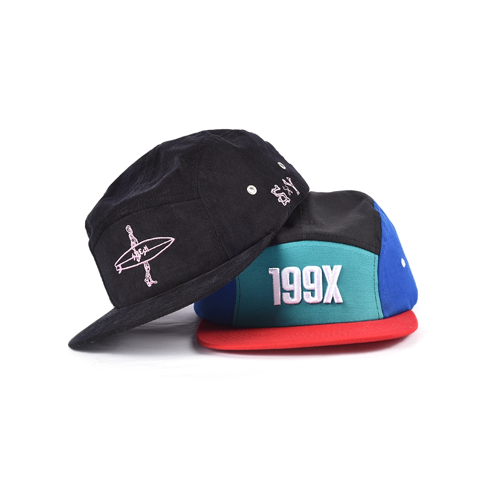 gorras personalizadas bordado liso 5 paneles gorras logotipo de diseño