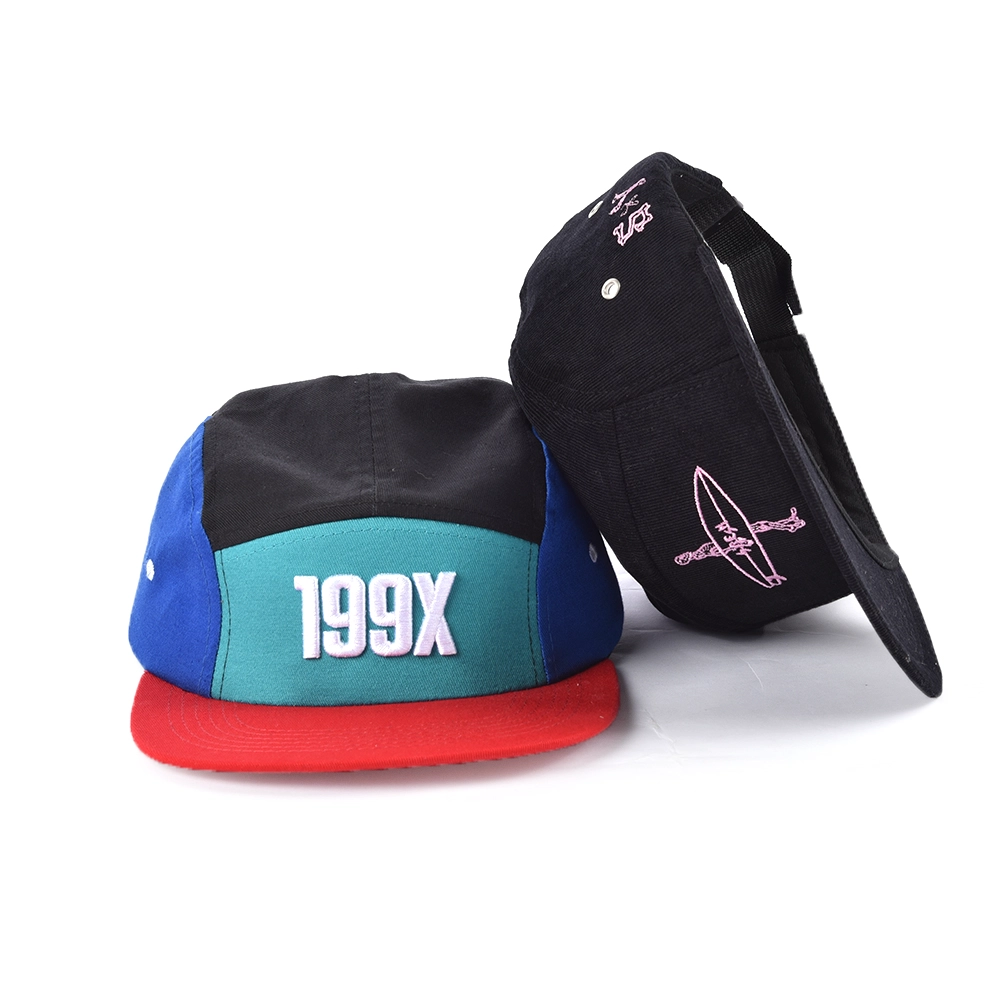 gorras personalizadas bordado liso 5 paneles gorras logotipo de diseño