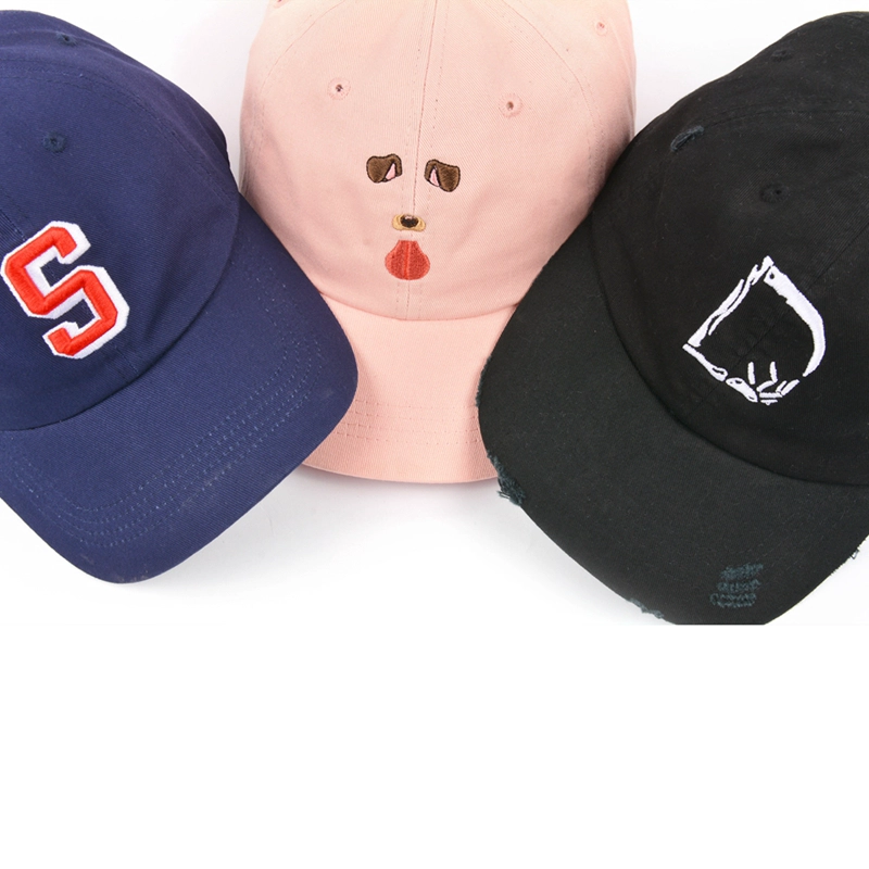 カスタム刺繍ロゴ野球帽お父さん帽子