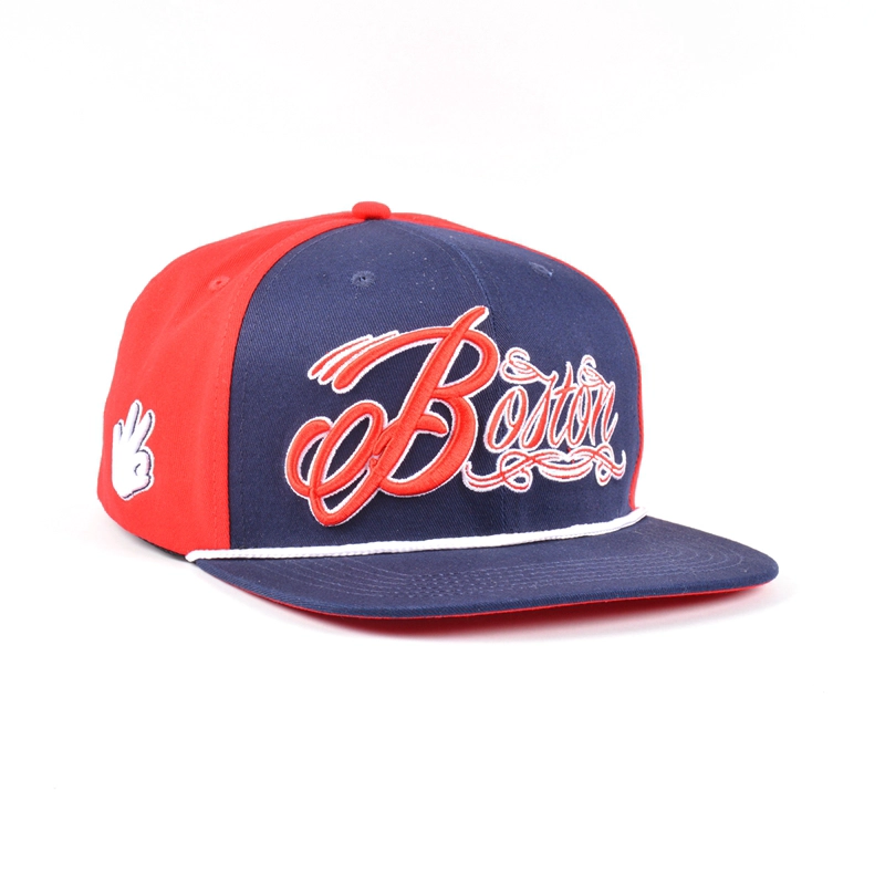 custom embroidery snapback cap, 3d embroidery flat cap