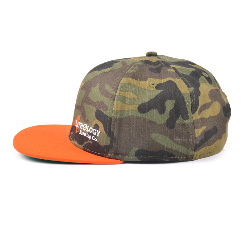 casquettes à bord plat sur mesure chine, chapeaux à capuche camo