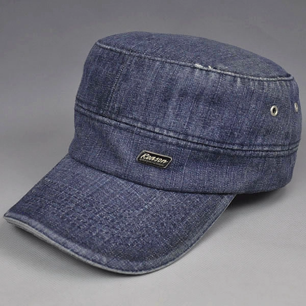 Custom Flat Rand Caps China, Plain Denim SnapBack Hut