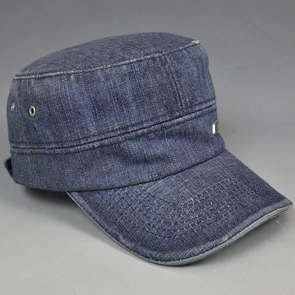 China custom flat brim caps china, plain denim snapback hat manufacturer