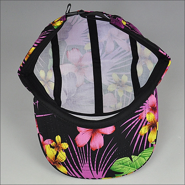 personnalisé fleur floral 5 panneau chapeau