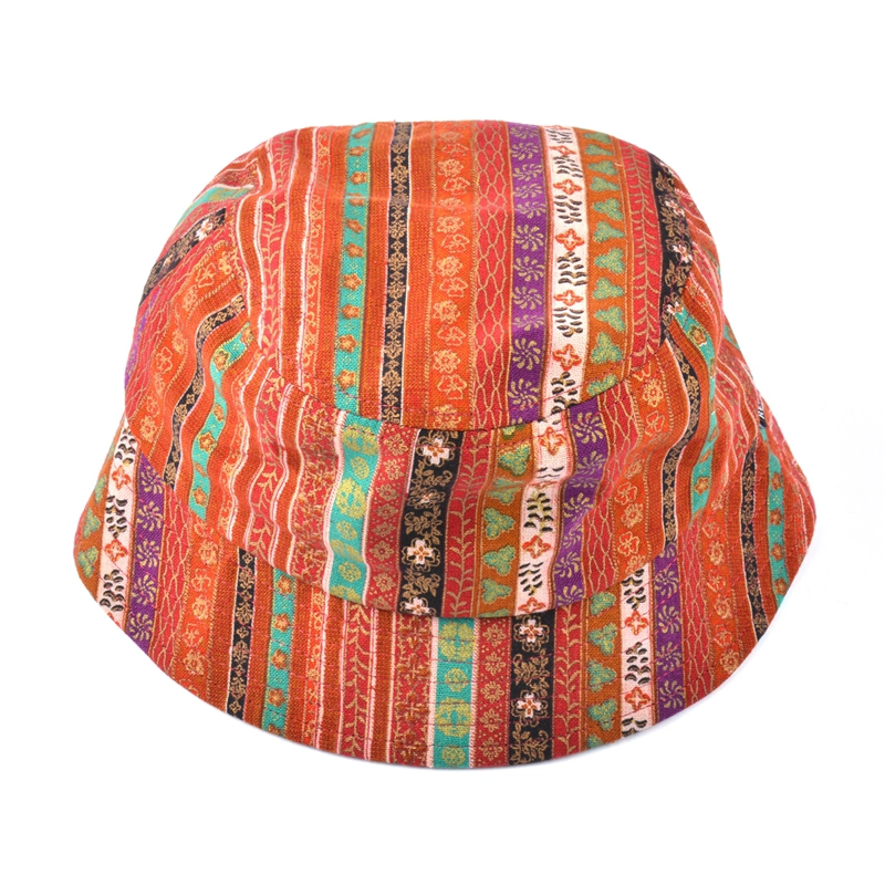 custom flower printing bucket hats design logo