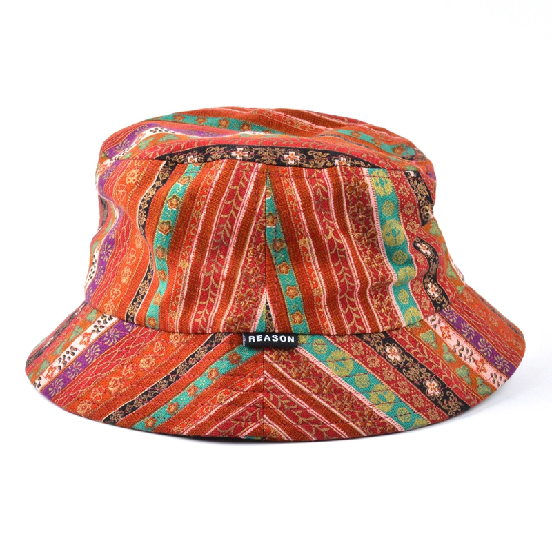 custom flower printing bucket hats design logo