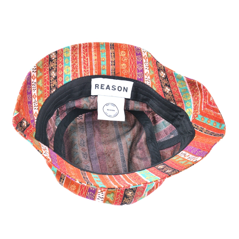 custom flower printing bucket hats design logo