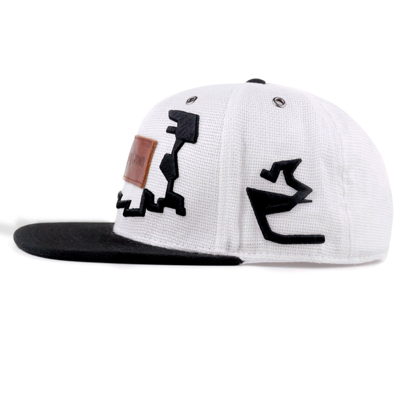 lederen patchcap 6 panel mesh snapback hoeden