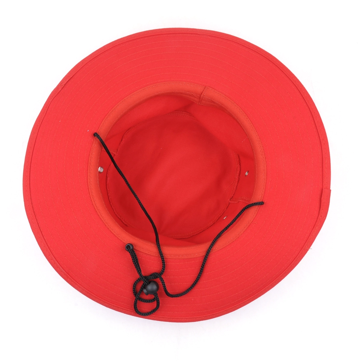 cappello a secchiello per piping in bianco rosso personalizzato