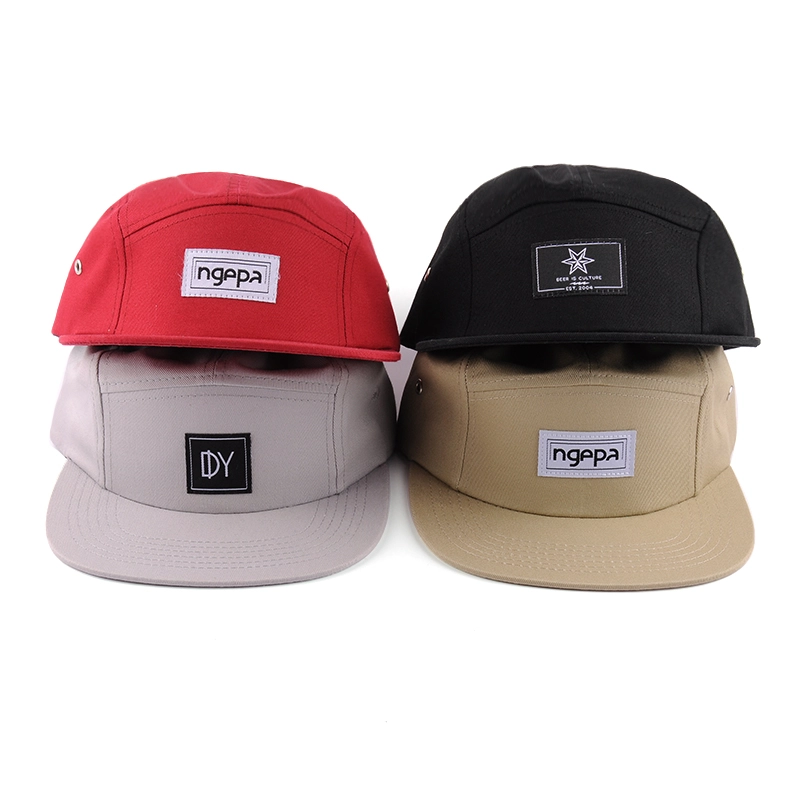 aangepaste print leeg patroon 5 panel hat cap groothandel