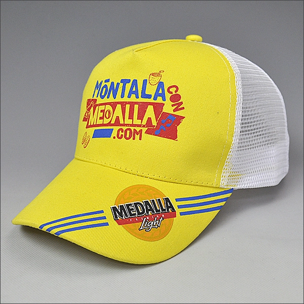 5 paneles impresos personalizados malla gorras de camionero