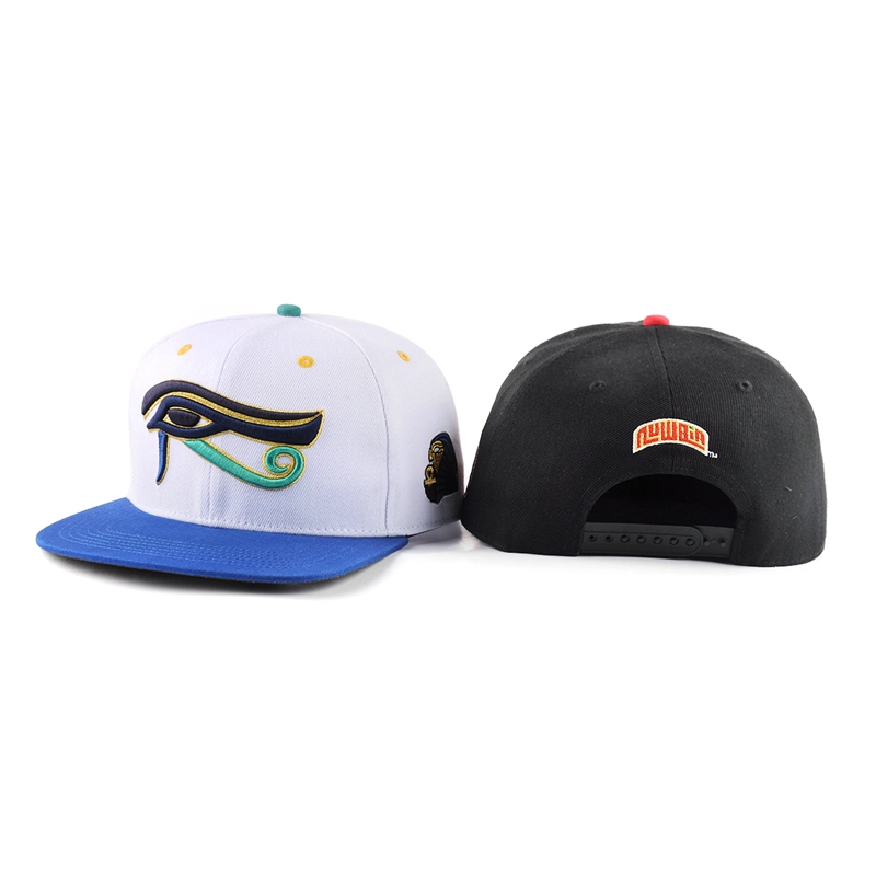 custom puff embroidery flat brim snapback hats