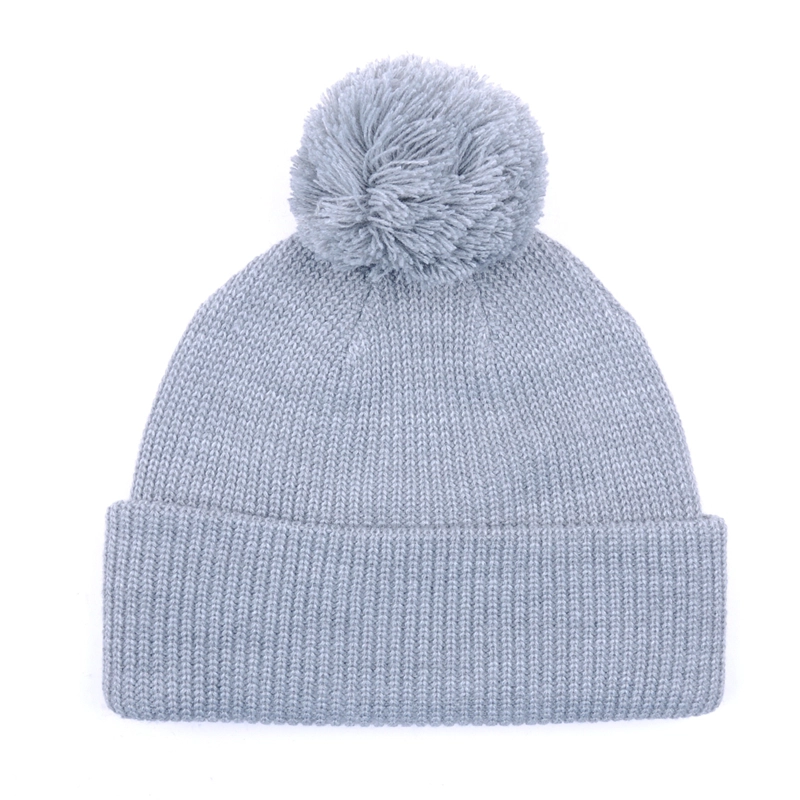 chapéus feitos sob encomenda do inverno com a bola na parte superior, bordado dos beanies na porcelana
