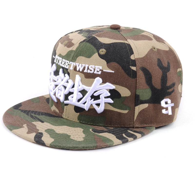 benutzerdefinierte yupoong snapback camo cap china lieferant