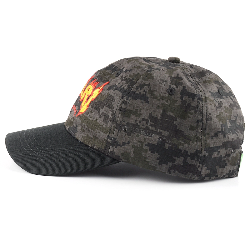 logo broderie design chapeaux de papa sport camo 6 panneaux
