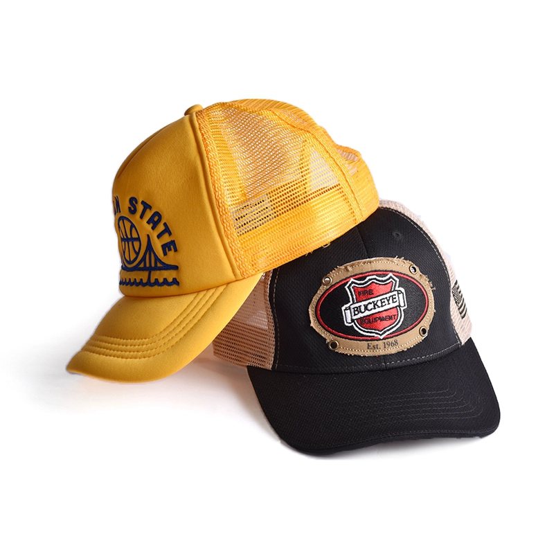 China design logo baseball trucker caps mesh hats manufacturer