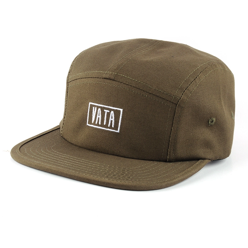 China Design Logo benutzerdefinierte 5 Panels Cap Stickerei Hut Hersteller