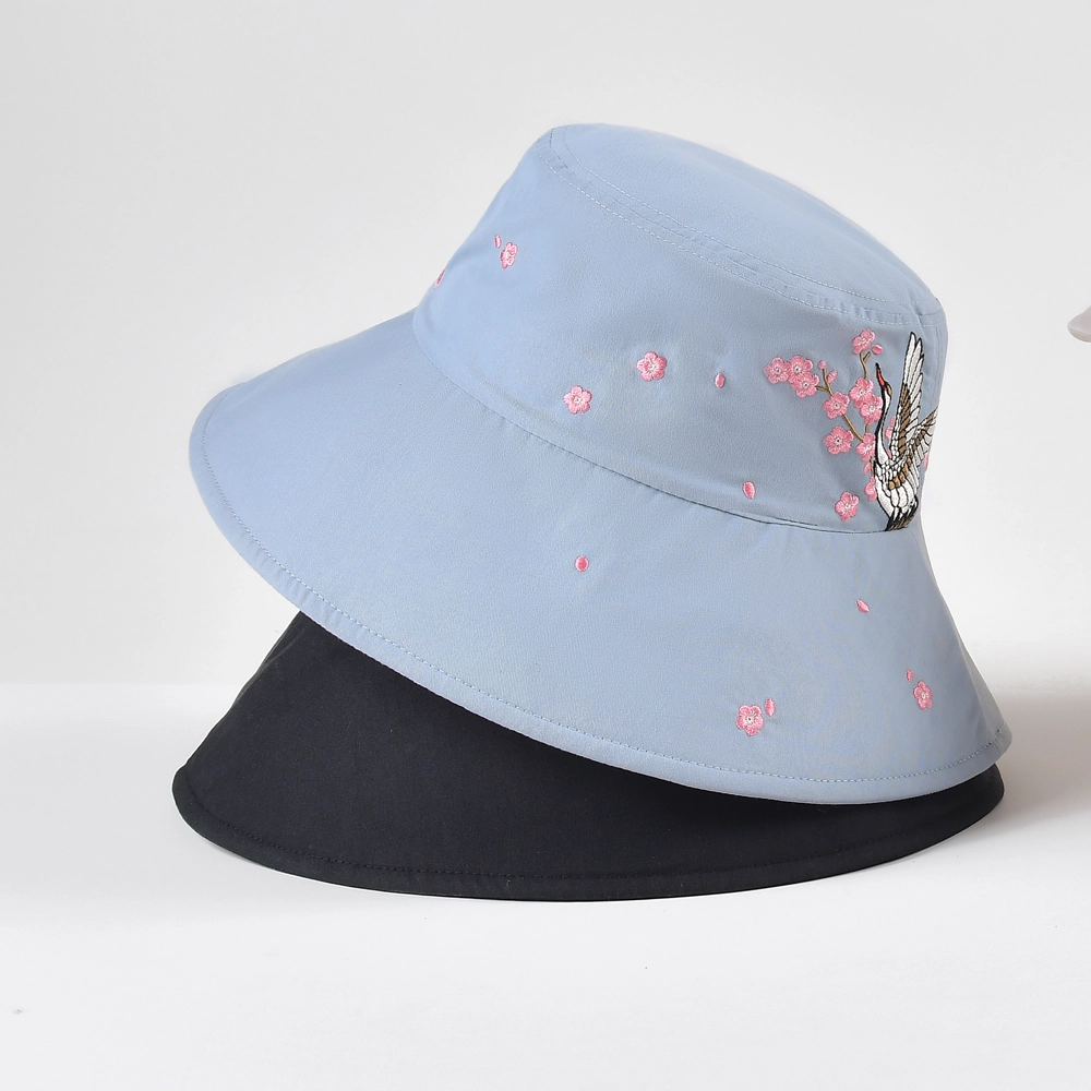 verstellbare Frauen Bucket Hats benutzerdefinierte Stickerei Logo