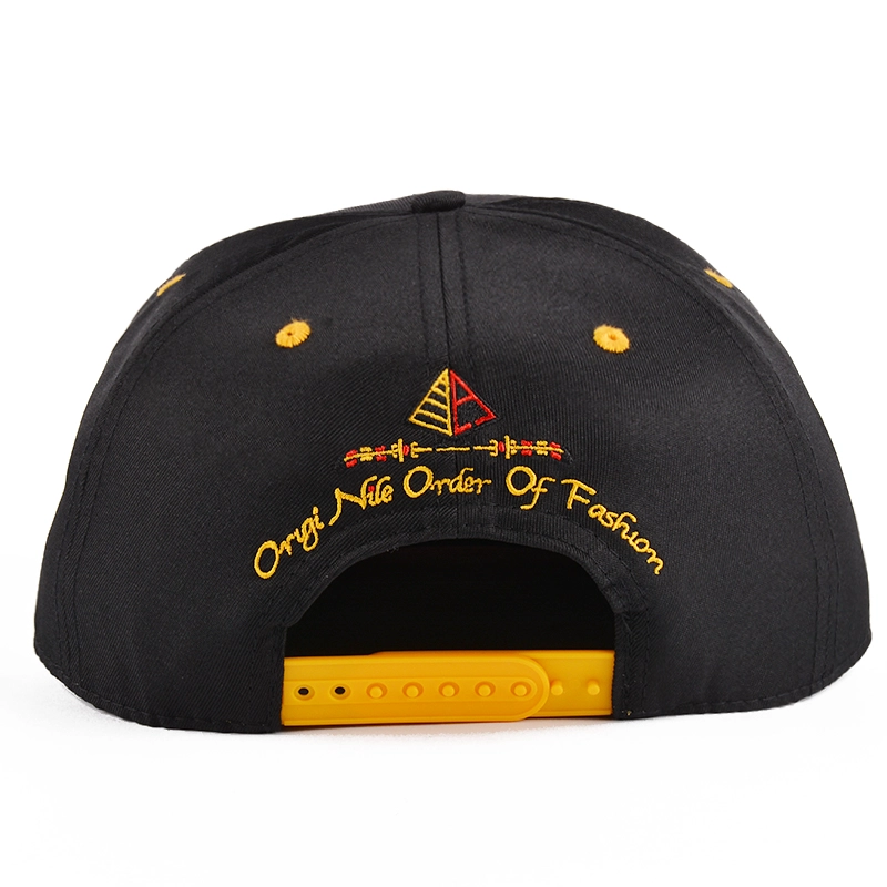 broderie logo noir casquettes snapback bord plat en vente