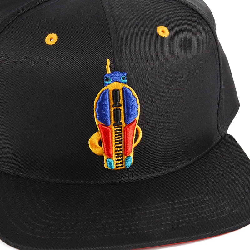 broderie logo noir casquettes snapback bord plat en vente