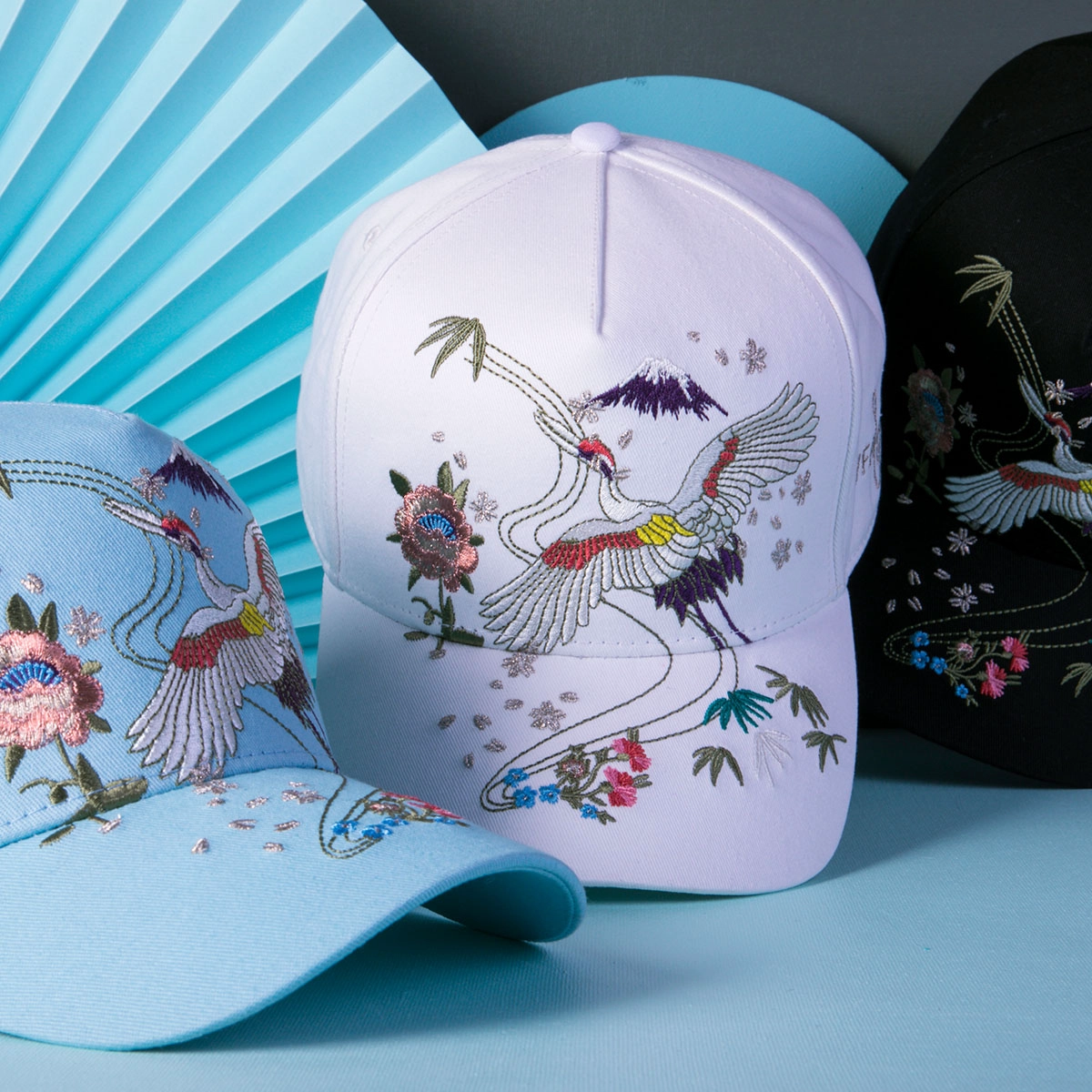 التطريز شعار القطن chinoiserie قبعة بيسبول مخصصة