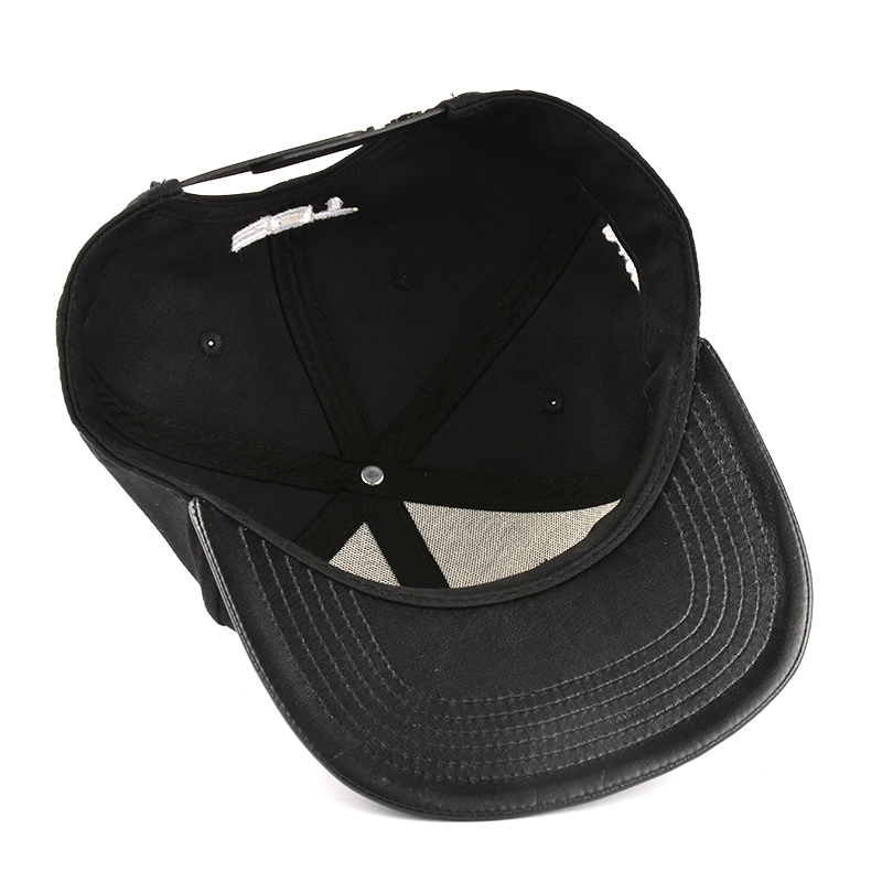 Stickerei Logo Flat Bill schwarze Hysteresenkappen