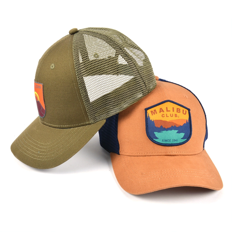 borduurwerk patch baseball sportd trucker caps mesh hoeden