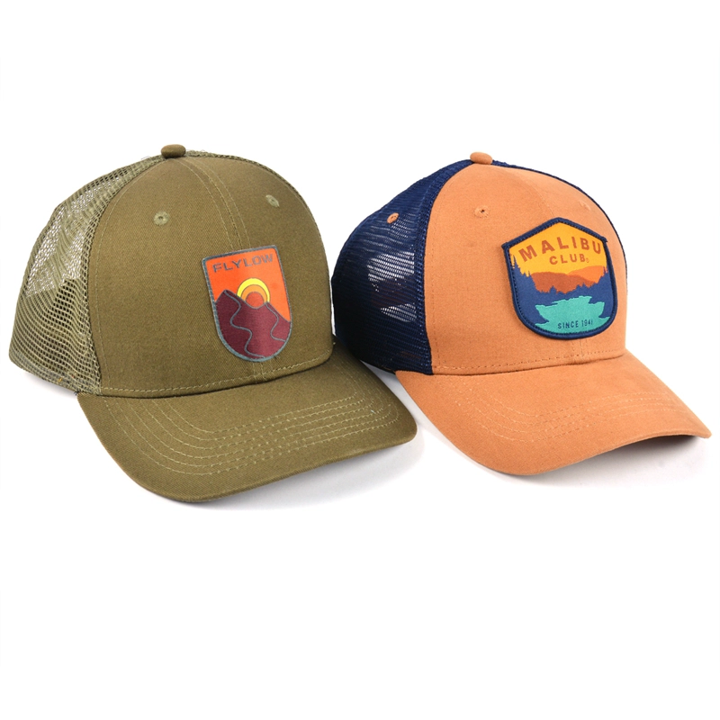 borduurwerk patch baseball sportd trucker caps mesh hoeden