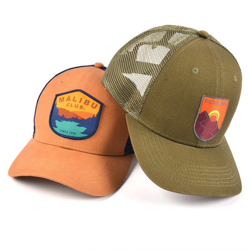 borduurwerk patch baseball sportd trucker caps mesh hoeden