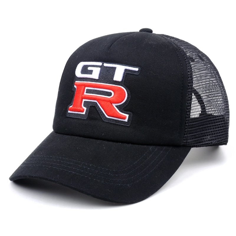 Cappellino trucker con ricamo patch mesh