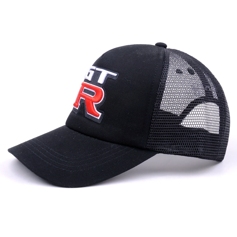 Cappellino trucker con ricamo patch mesh