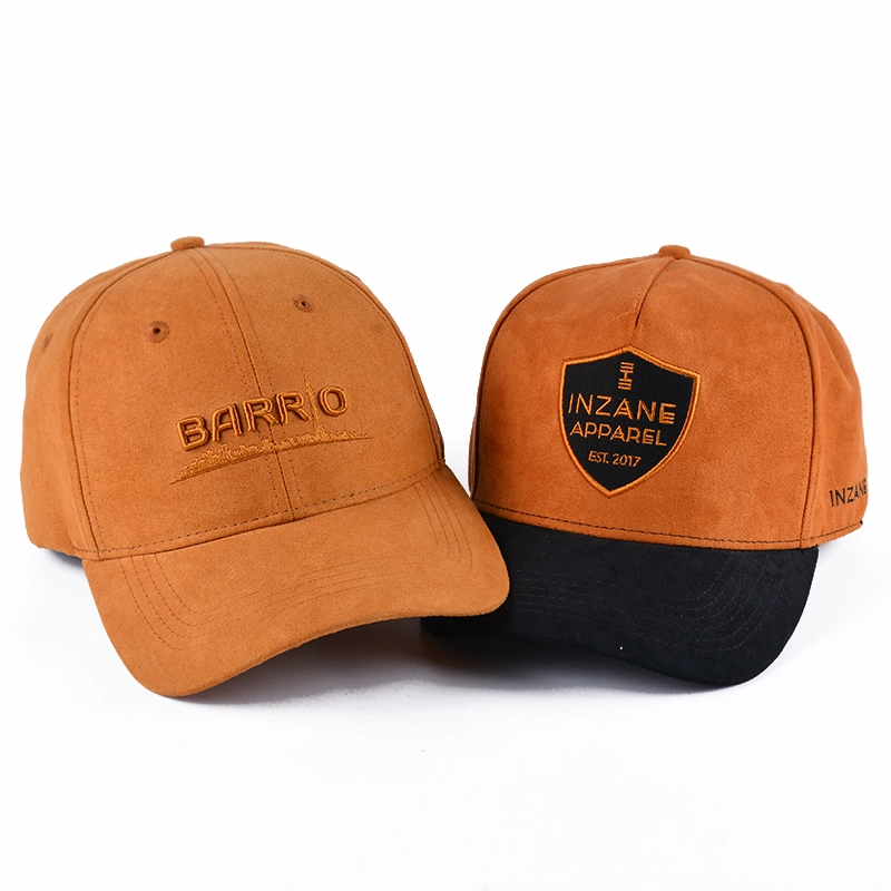 ports de broderie suede casquettes de baseball personnalisées