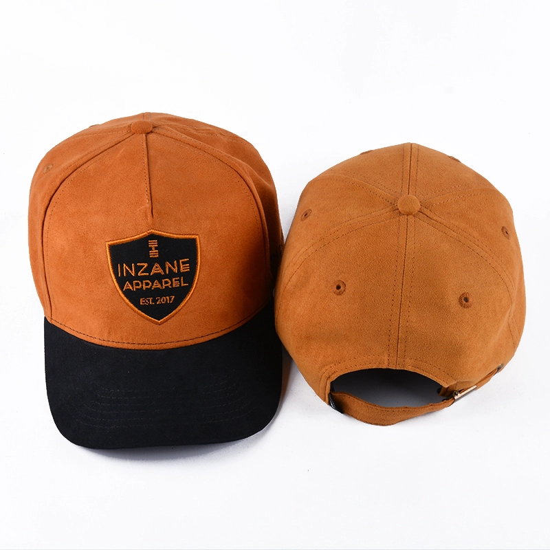 ports de broderie suede casquettes de baseball personnalisées