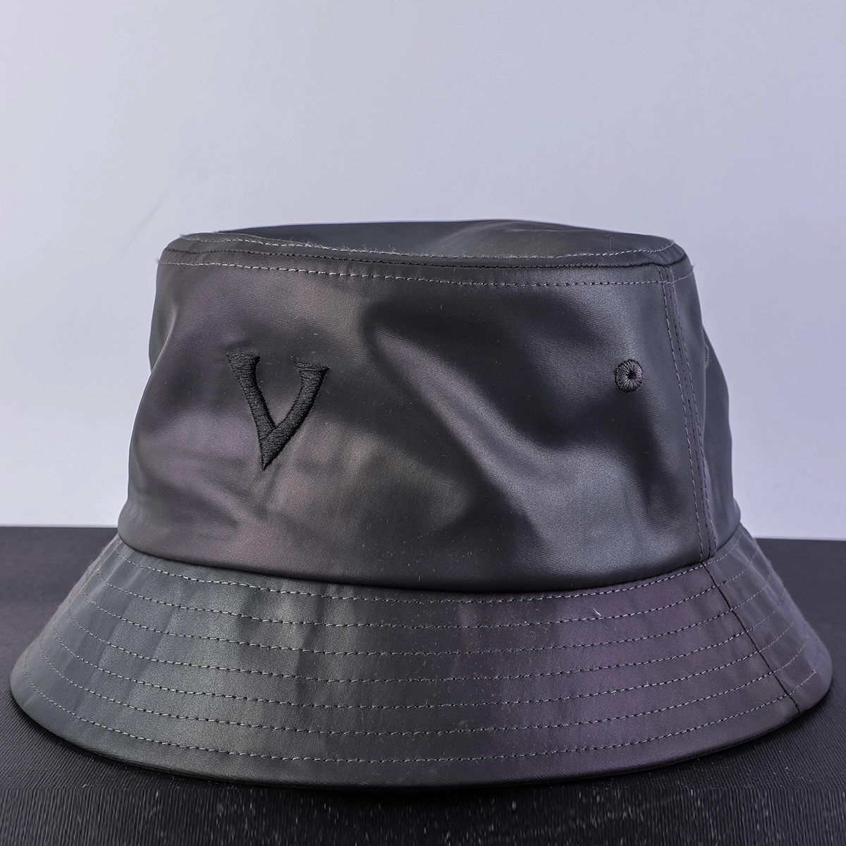 broderie vfa logo noir seau chapeaux personnalisé